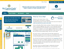 Tablet Screenshot of mycancercircle.lotsahelpinghands.com